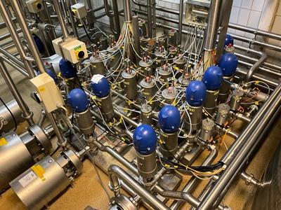 Översiktsbild av Alfa Laval pneumatic valve station